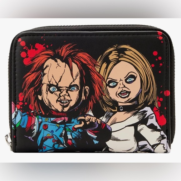 Loungefly Handbags - Loungefly Universal Bride Of Chucky Happy Couple Tiffany Zip-Around Wallet New